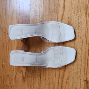Zara platic strap slide sandal